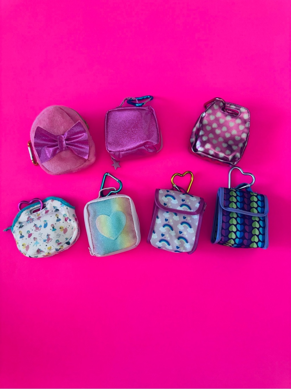 Lot of 7 Doll Purses